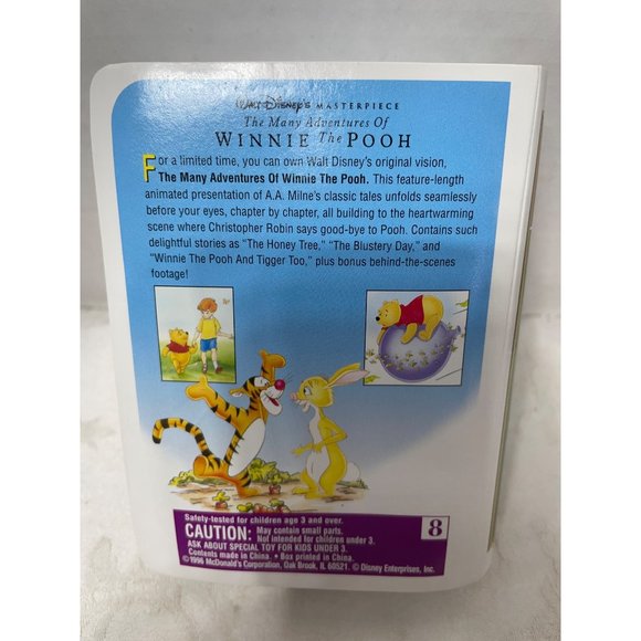 1996 McDonalds Happy Meal Toy Disneys Winnie the Pooh Tigger VHS Box - Picture 2 of 8